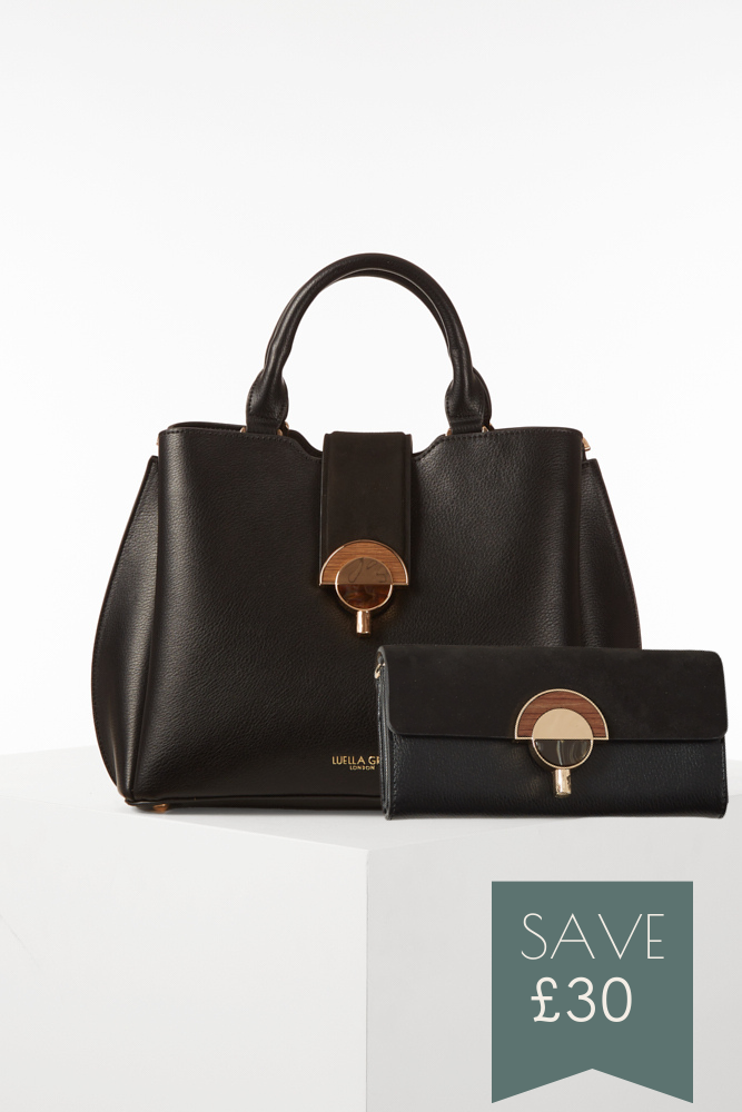 Black 2024 Handbag and purse set