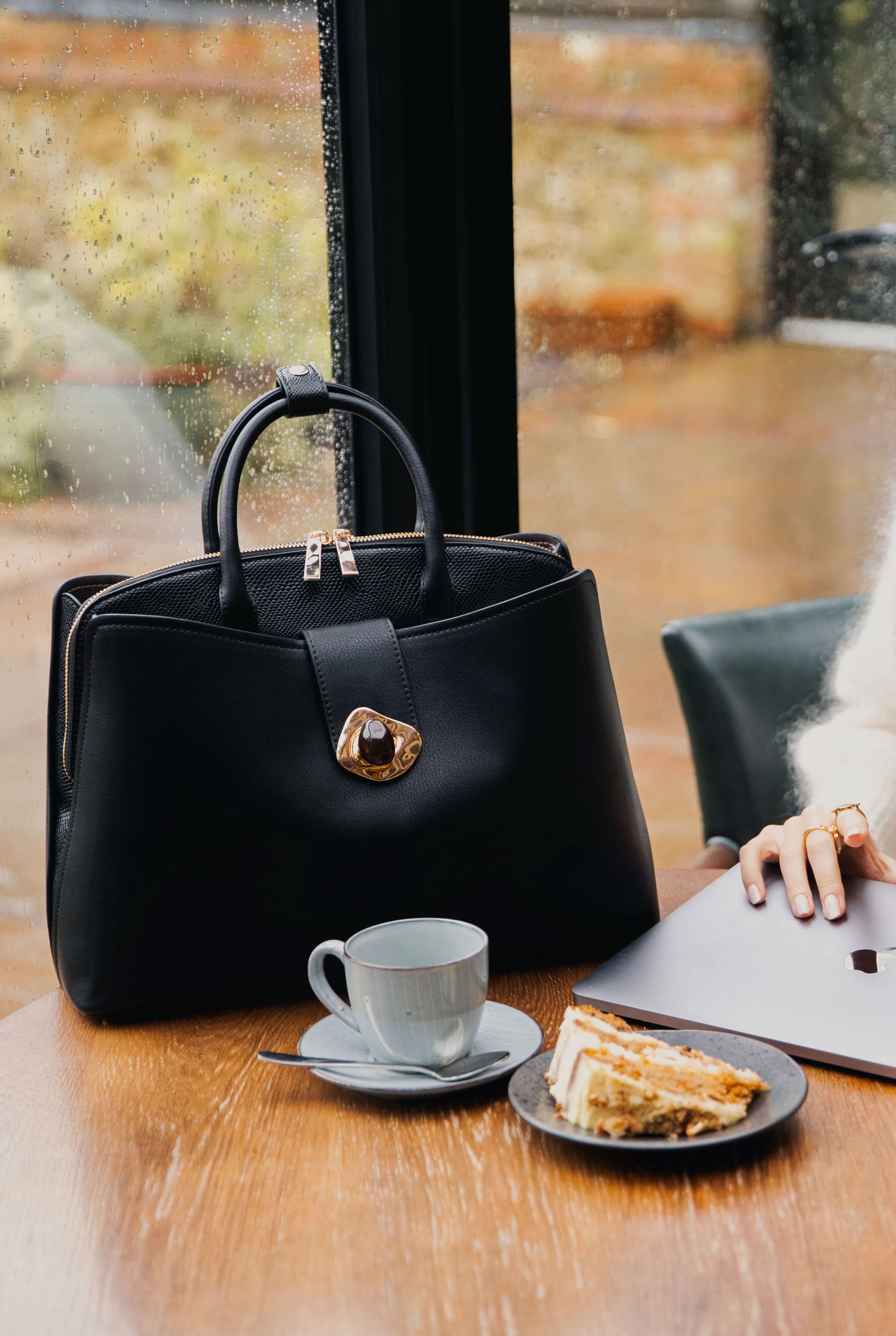 Cristobel Black Laptop Tote