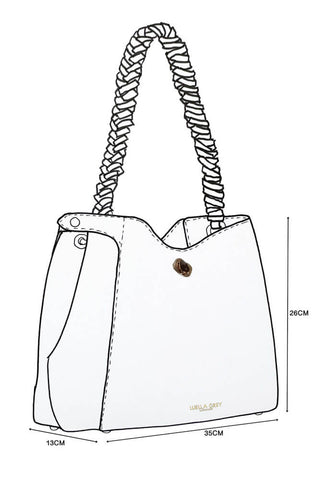 Adriana Sage Woven Handle Hobo