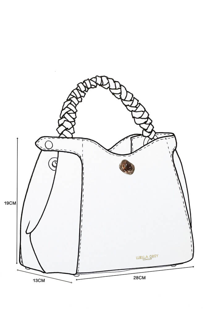 Kate White Woven Handle Crossbody