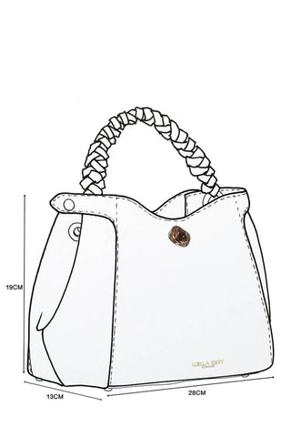 Kate White Woven Handle Crossbody