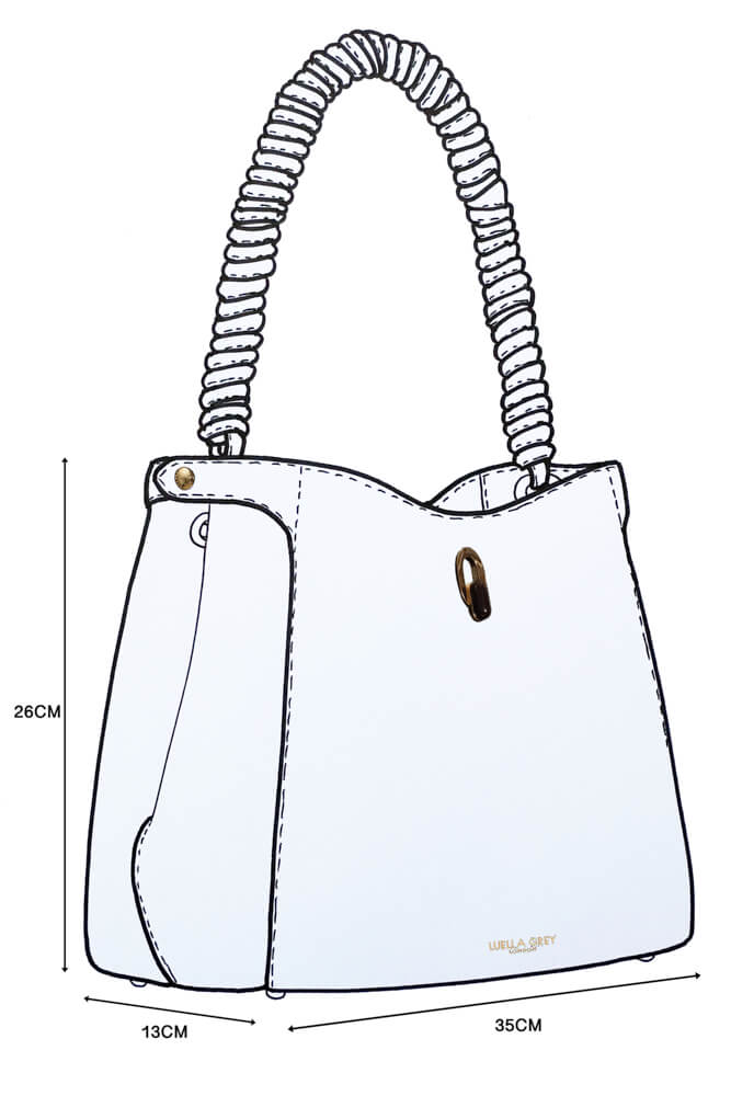 Simone Cherry Woven Handle Hobo