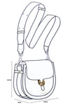 Venetia Black Saddle Crossbody