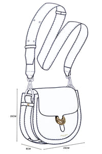 Venetia Black Saddle Crossbody