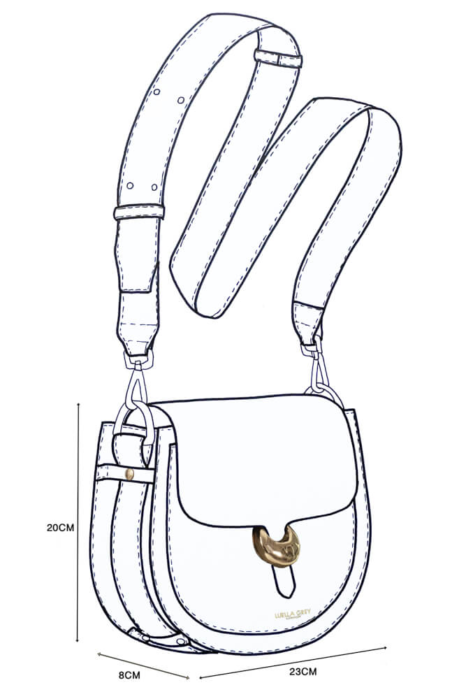 Venetia Black Saddle Crossbody