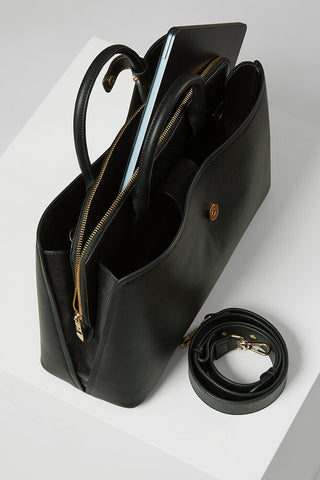 Annabella Black Laptop Work Tote