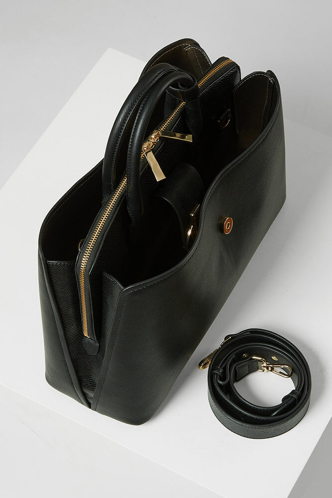 Annabella Black Laptop Work Tote