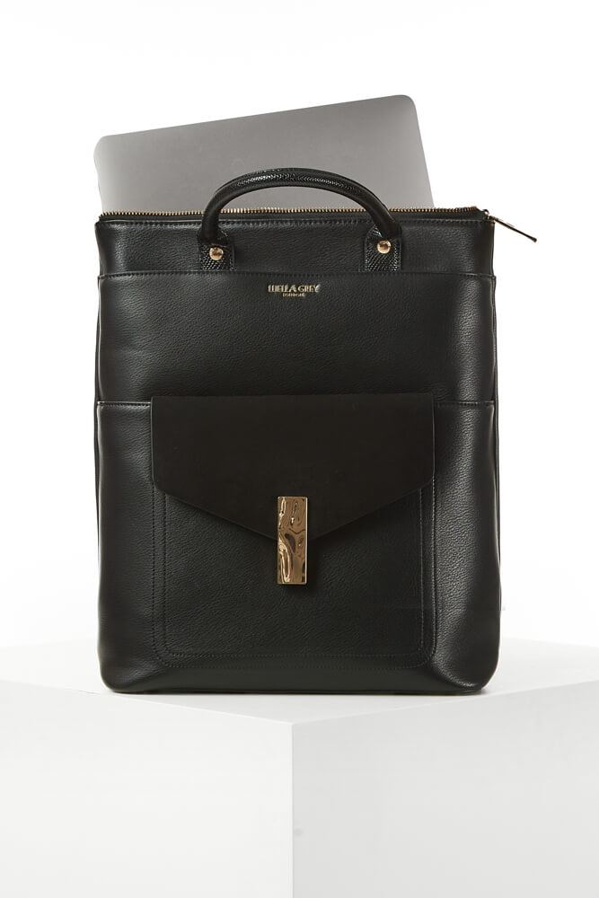 Audrey Black Laptop Backpack