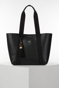 Benita Black Casual Tote With Pouch