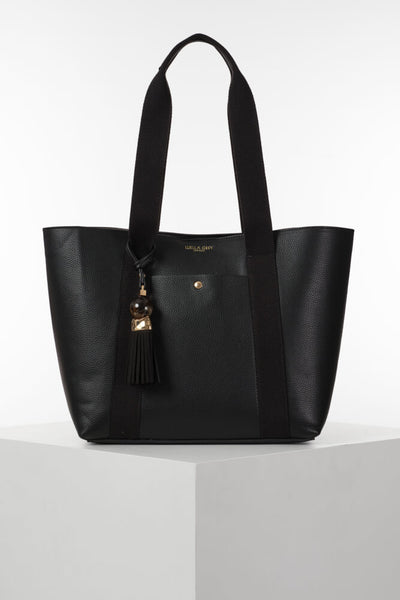 Benita Black Casual Tote With Pouch