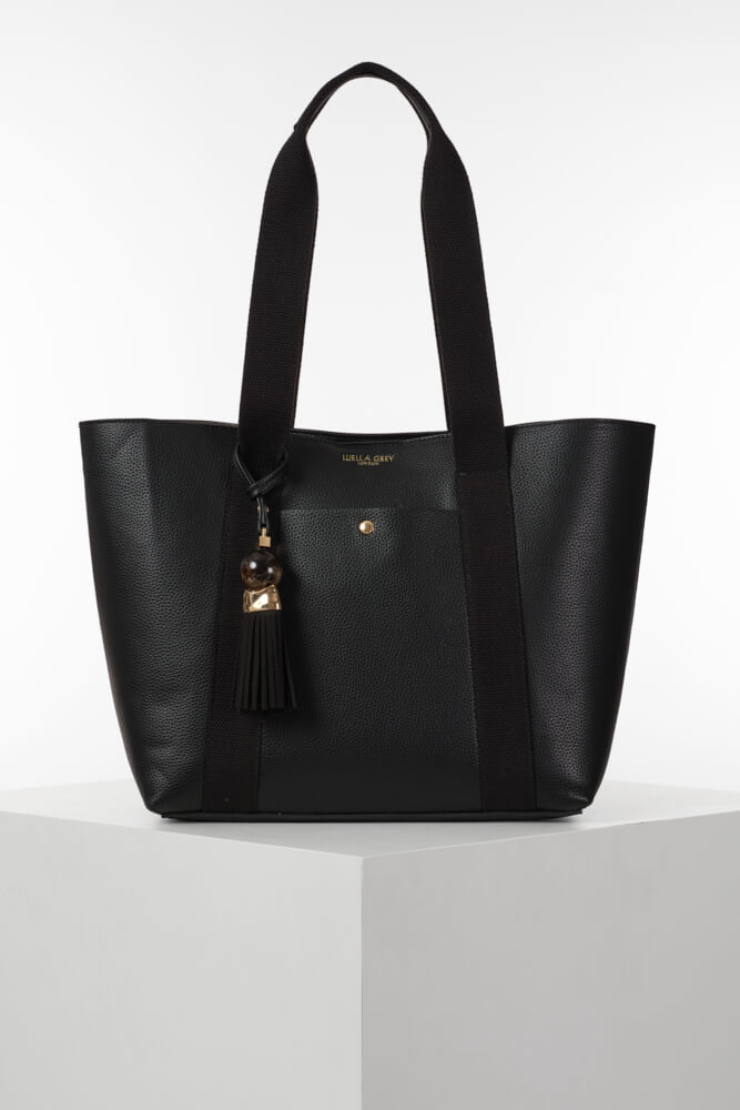 Benita Black Casual Tote With Pouch