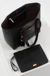 Benita Black Casual Tote With Pouch