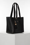 Benita Black Casual Tote With Pouch