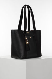 Benita Black Casual Tote With Pouch
