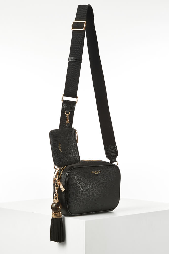 Betty Black Camera Crossbody