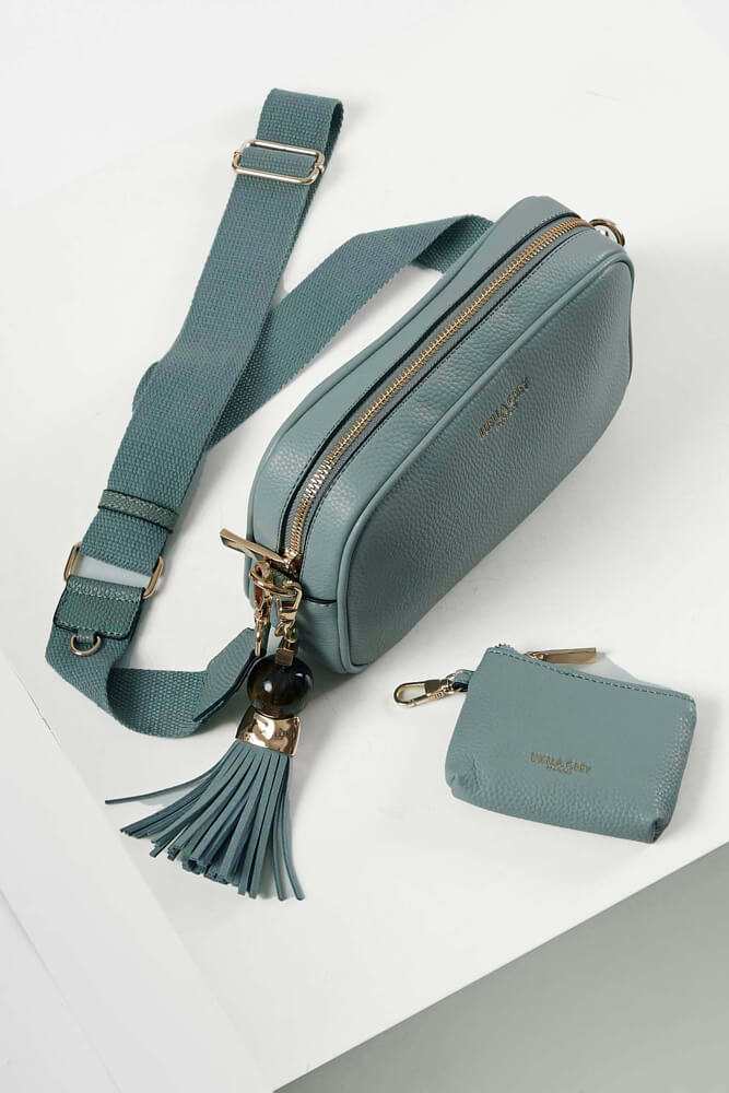 Betty Powder Blue Camera Crossbody