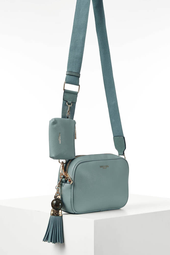 Betty Powder Blue Camera Crossbody