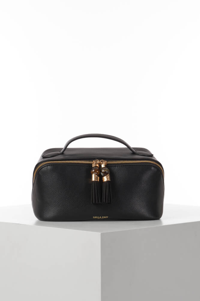 Carmel Black Make Up Pouch