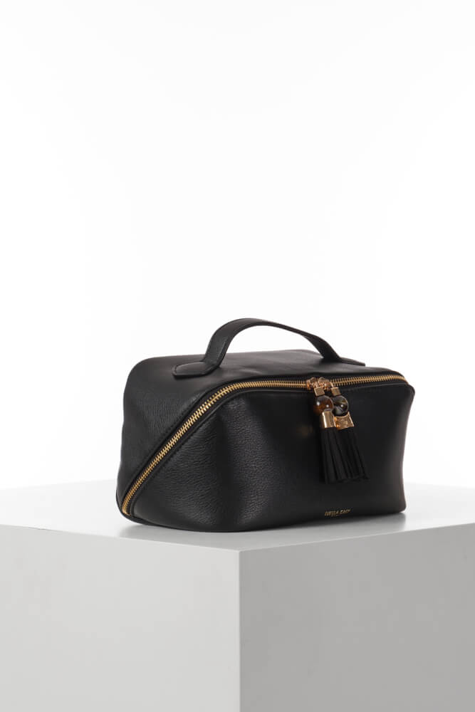 Carmel Black Make Up Pouch