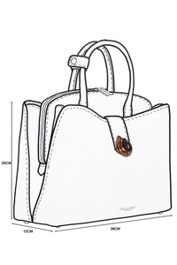 Sketch of the Cristobel Tote with dimensions 