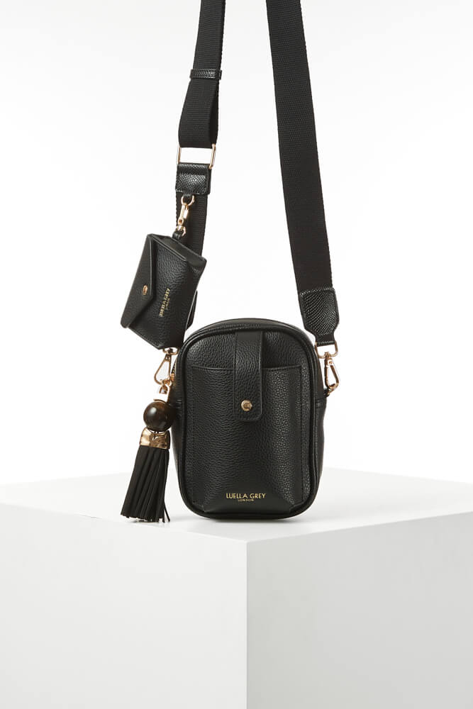 Elise Black Portrait Crossbody