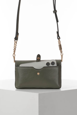 Eloise Khaki Phone Bag