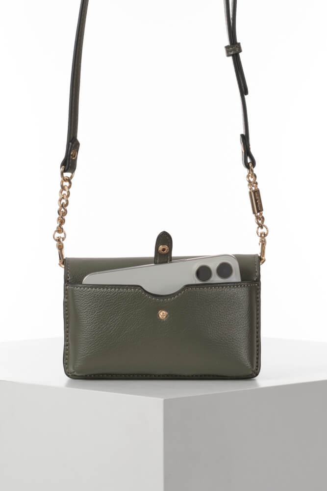 Eloise Khaki Phone Bag
