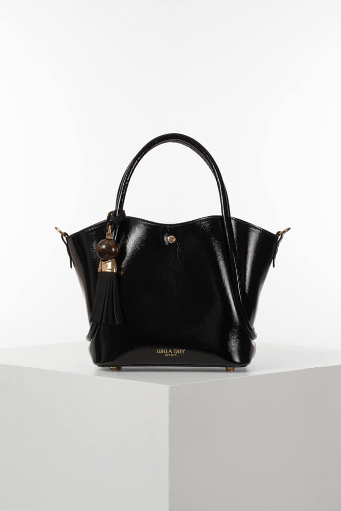 Flo Black Patent Crossbody