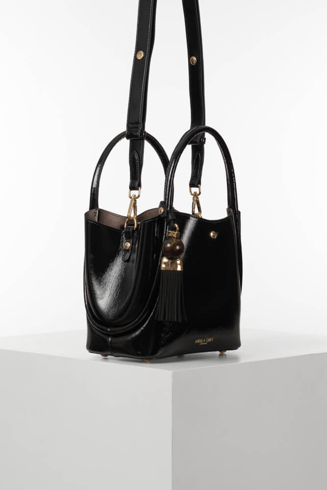 Flo Black Patent Crossbody