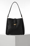 Flora Black Weave Hobo