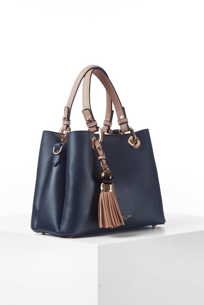 GALA-CROSSBODY TOTE - NAVY/TAN GALA-CROSSBODY TOTE - NAVY/TAN