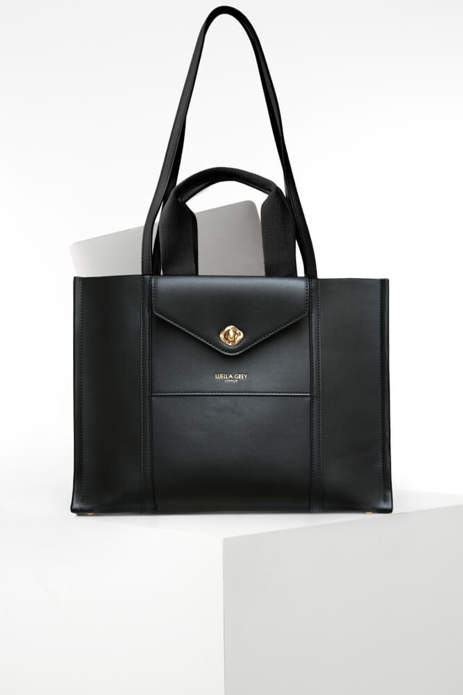 Giselle Black Laptop Tote