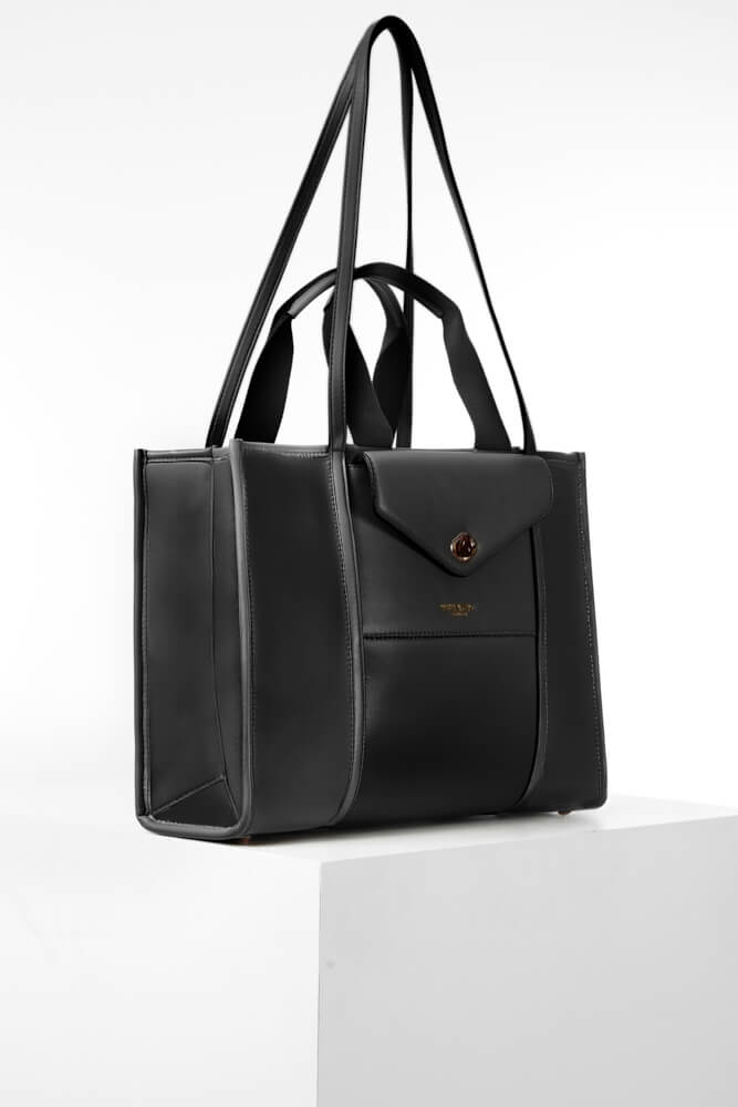 Giselle Black Laptop Tote