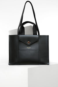 Giselle Black Laptop Tote