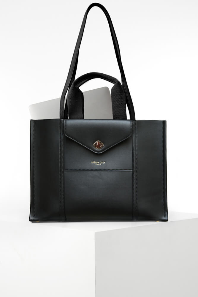 Giselle Black Laptop Tote