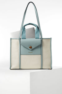 Giselle Powder Blue Laptop Tote