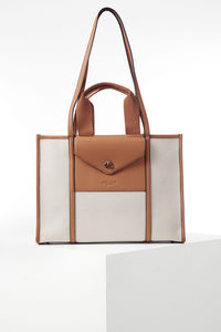 Giselle Camel Laptop Tote