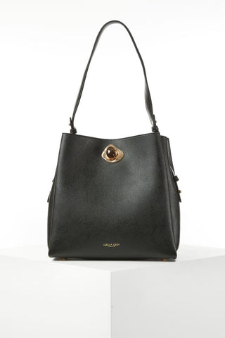 Henri Black Hobo Tote