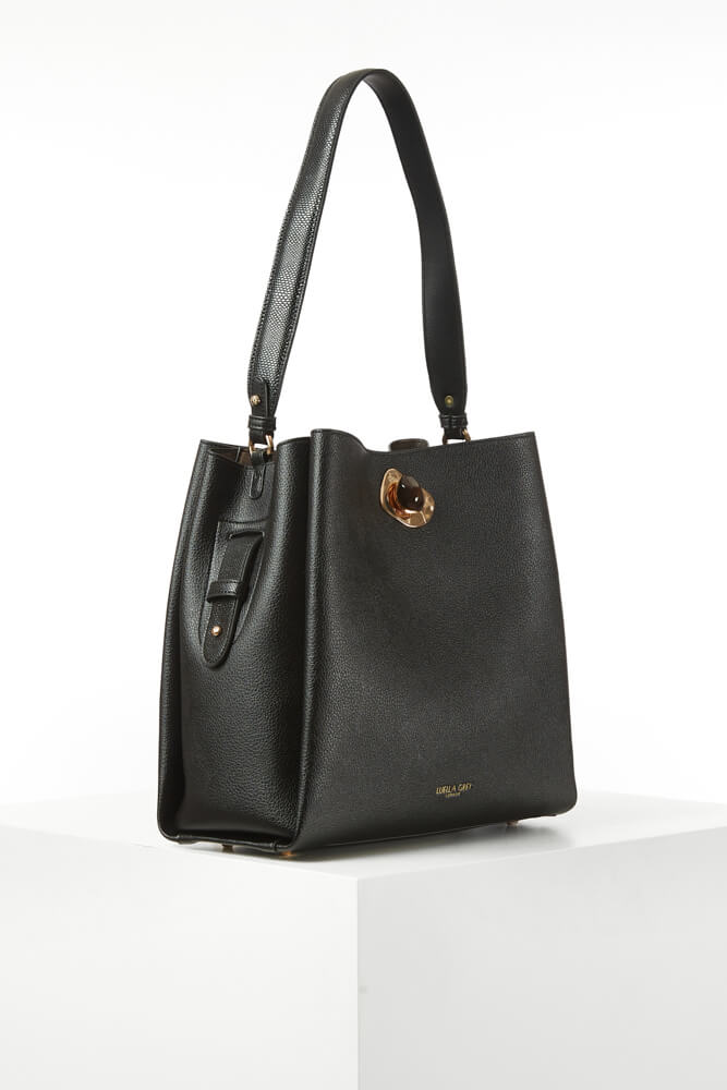 Henri Black Hobo Tote
