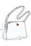 Sketch of the Julianna Crossbody with dimensions 