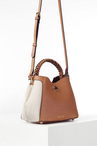 Kate Camel Woven Handle Crossbody