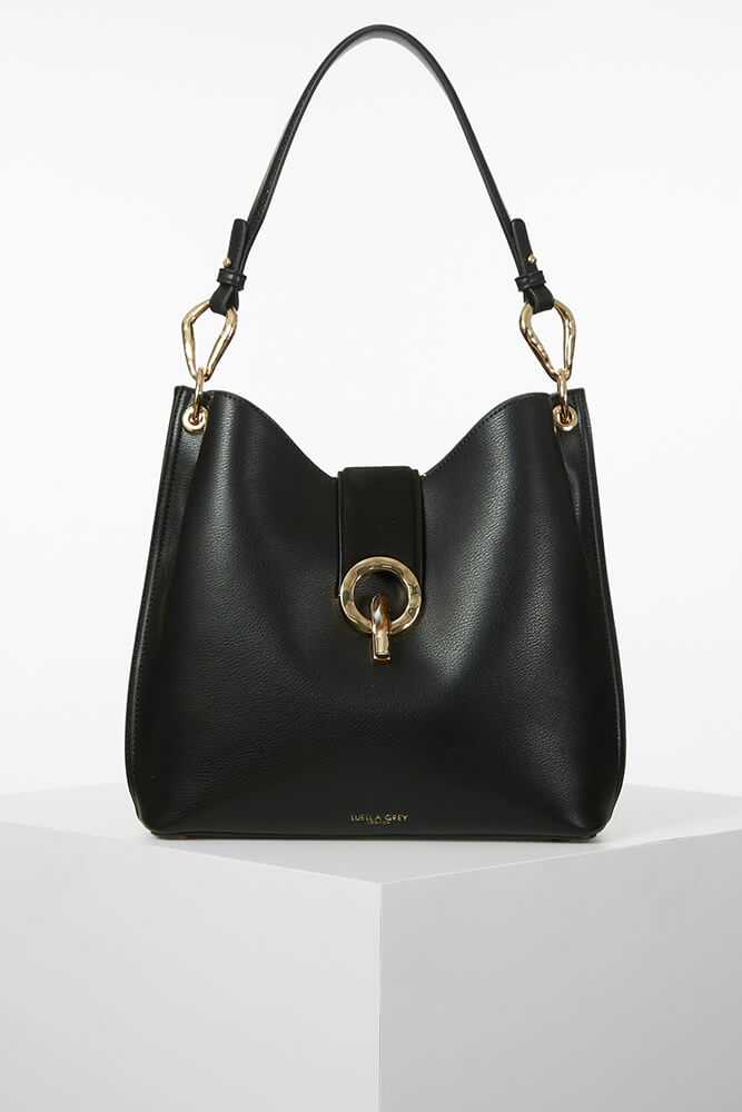 Lottie Black Hobo Tote