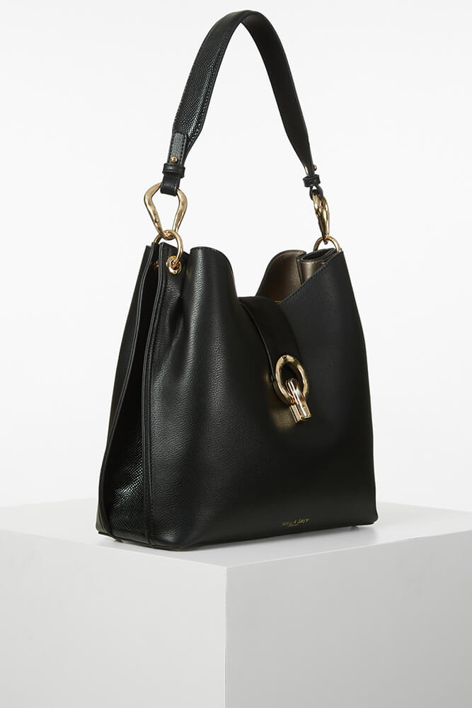 Lottie Black Hobo Tote