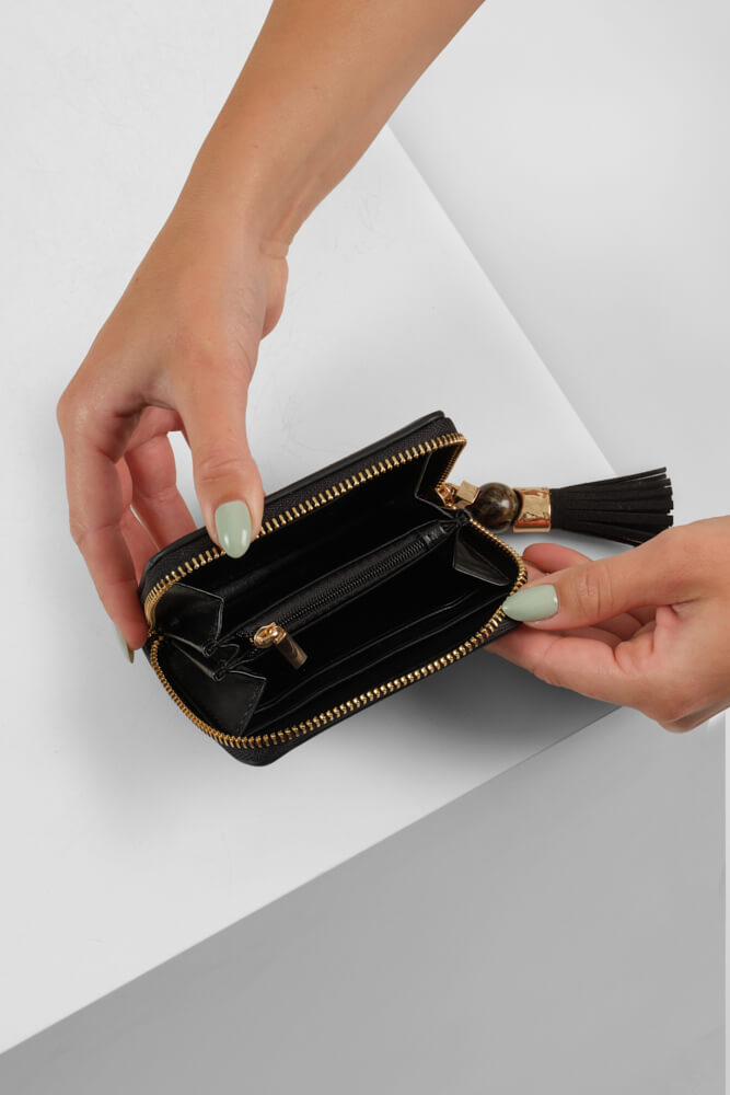 Maeve Black Small Tassel Purse
