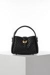 Maggie Black Weave Crossbody