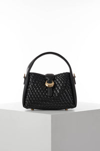 Maggie Black Weave Crossbody