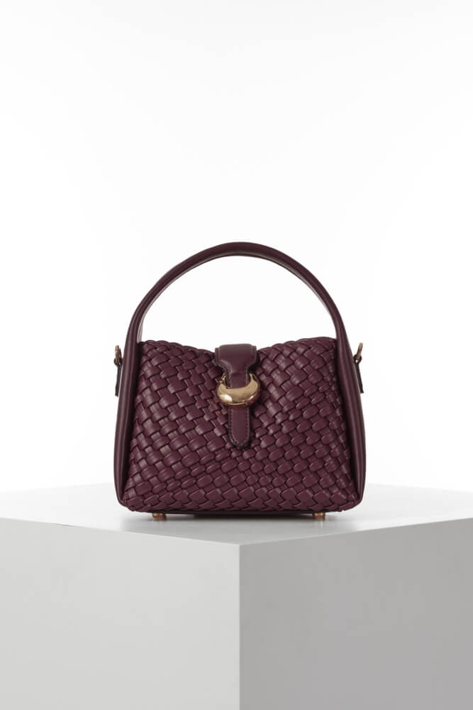 Maggie Cherry Weave Crossbody