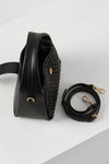Maggie Black Weave Crossbody