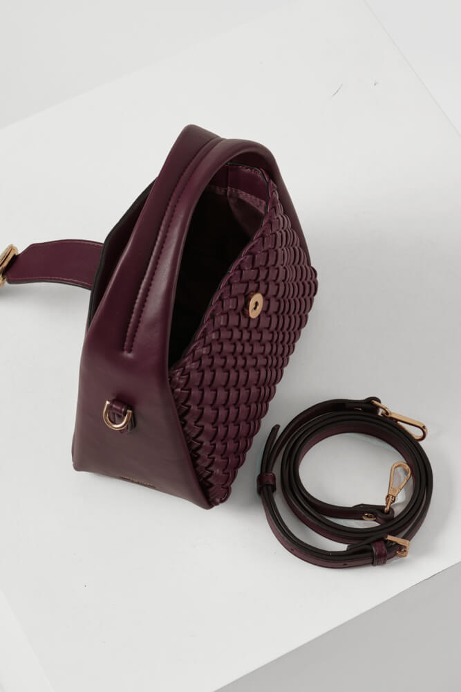 Maggie Cherry Weave Crossbody