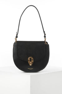 Mildred Black Saddle Crossbody